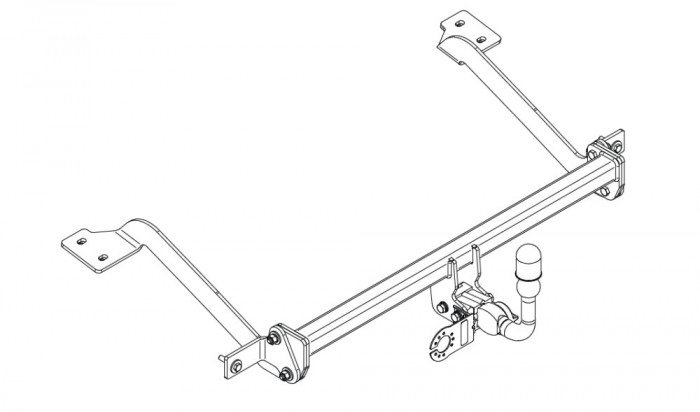 Carlig de remorcare Peugeot Partner Van Lung L2 2018-prezent 4753mm Demontabil Orizontal Steinhof