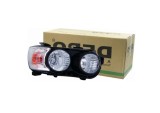 Far CHEVROLET AVEO (T300), 05.2011-, partea dreapta, DEPO, H1+H7+W5W; electrical; negru rim; cu motor; halogen,