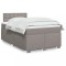 vidaXL Pat box spring cu saltea, gri taupe, 120x200 cm, textil 3285873