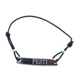 Bratara Neagra Snur Ajustabil Zodia Pesti, Cadou Cutie Inclusa, Bratara Zodie, 19 Februarie - 20 Martie, Acvamarin, Staniu, Verde-Albastriu