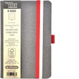 Bloc notes Ivory B-Band, 9 x 14 cm, 192 file velin, coperta PU, diverse culori