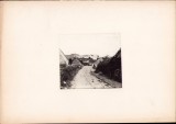 G57N Houses and horse drawn cart in French village early 1920&rsquo;s photo