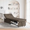 VidaXL Canapea Pat 3 &icirc;n 1 Design Extensibil Verde Army Imitat Din Piele Suedată