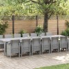 VidaXL Set de masă pentru grădină 15 pcs Gri deschis Ratan Polt 3378807