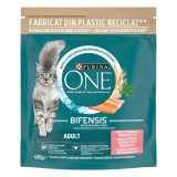Hrana uscata pentru pisici, Purina One, adult, somon, 450 g