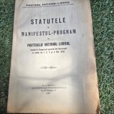 Statutele si manifestul program al Partidului National Liberal