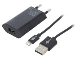 Alimentator Pulsatoriu 5VDC 5W Ştecher EU Negru, Goobay