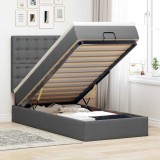 VidaXL Cadru pat otoman cu saltea țesătură gri &icirc;nchis 100x200 cm 3314149