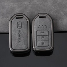 Carcasă din piele ecologica si aliaj de zinc pentru cheie compatibil Honda Vezel ,City ,Civic ,Jazz, BRV ,BR-V, HRV