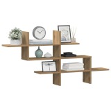 vidaXL Raft de perete stejar artizanal 124,5x18x60,5 cm lemn prelucrat 853271