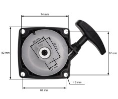 Demaror motocoasa chinezeasca (nr. 1) 67mm intre prinderi