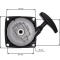 Demaror motocoasa chinezeasca (nr. 1) 67mm intre prinderi