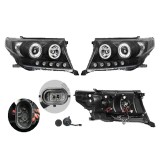 Set faruri Toyota Land Cruiser V8 (Fj200), 11.2007-08.2015, partea Stanga+Dreapta, Tuning, Fata, Lampa de parcare pe fibra optica; tip bec H1+H1; man, Rapid