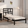 VidaXL Cadru de pat, negru, 100x200 cm, lemn masiv 3105944