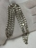 SET LANT + BRATARA ARGINT 925 - Model Lat - Vintage - CUBAN - 70g. !
