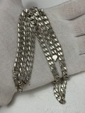 SET LANT + BRATARA ARGINT 925 - Model Lat - Vintage - CUBAN - 70g. !