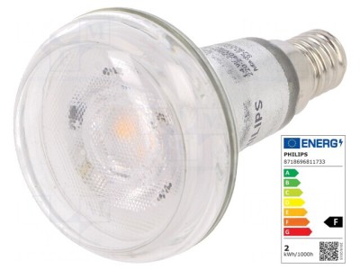 Lampă LED E14 1.4W Alb Cald 2700K 105lm foto