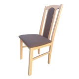 Scaun de living si bucatarie, DM7 Boston, din lemn masiv fag, tapiterie stofa, 120 kg, 96x43x40 cm, Stejar Sonoma