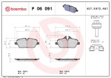 BREMBO P 06 091 PRIME LINE set placute frana,frana disc