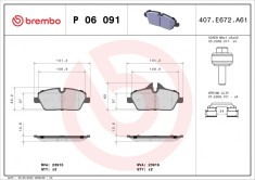 BREMBO P 06 091 PRIME LINE set placute frana,frana disc