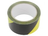 Bandă Avertizare Autoadezivă Galben-Negru 66m x 50mm