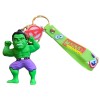 Breloc Hulk Avengers Cauciucat cu Inel, Verde, 6-7 cm, Copii 3+, Chei/Rucsac