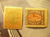 2 Timbre Finlanda Pohjois Inkeri 1920 - Motive locale ,sarniera