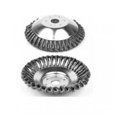Disc pentru motocoasa/trimmer,Perie sarma, tip cupa, cu toroane, diametru 200 mm
