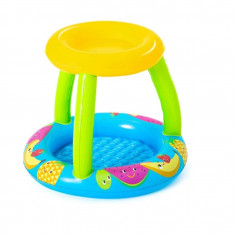 Piscina gonflabila pentru copii, cu acoperis protectie UV, HAPPY FRUITS, Multicolor, 94x89 cm