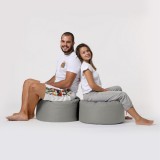 Cumpara ieftin Taburet puf beanbag de gradina Round Gri