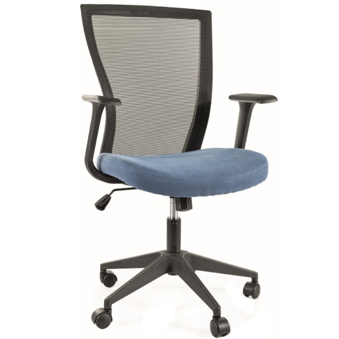 Scaun birou ergonomic SL Q328, mesh, inaltime reglabila, roti pivotante, cadru polipropilena, 136 kg, negru albastru