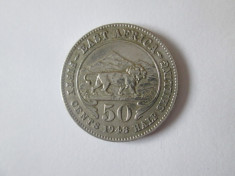 Africa de Est(East Africa) 50 Cents 1948 foto