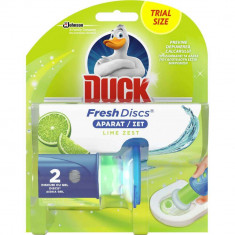 Odorizant WC DUCK Lime 2 Discuri, 11.5 ml, Odorizante Toaleta DUCK, Odorizante WC Gel Duck, Discuri de Gel Odorizante pentru WC DUCK, Odorizant Toalet foto