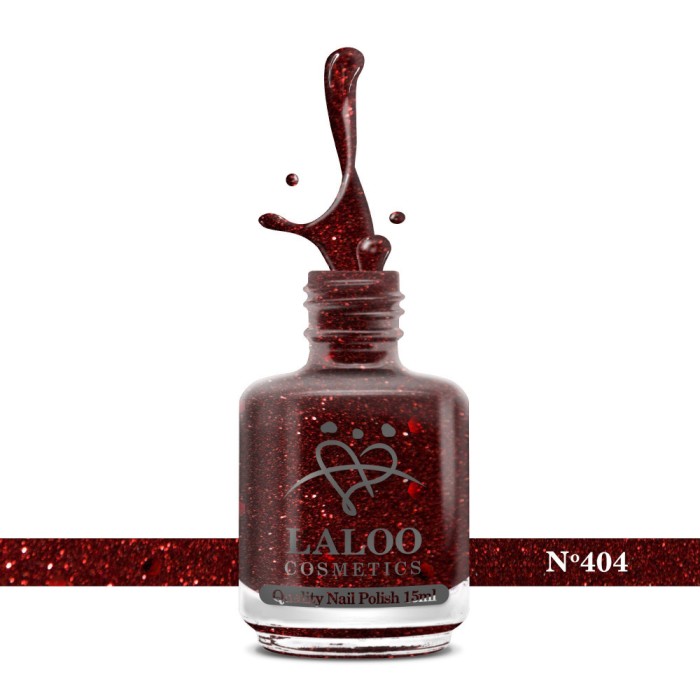 No.404 Red glitter| Weekly Nail Polish 15ml