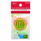 Bloc notes adeziv index 45x12 mm, 5 culori DACO (Post-it)