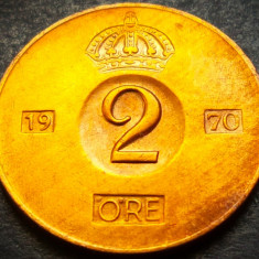 Moneda 2 ORE - SUEDIA, anul 1970 * cod 4797 A
