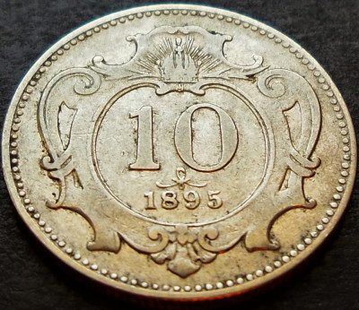 Moneda istorica 10 HELLER - AUSTRIA (AUSTRO-UNGARIA), anul 1895 * cod 3513 foto