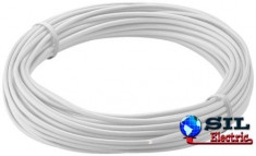 Cablu cupru multifilar izolat, 10m, alb foto