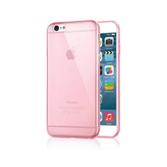 Husa Telefon Silicon iPhone 6+ 6s+ Clear Pink Ultra Thin