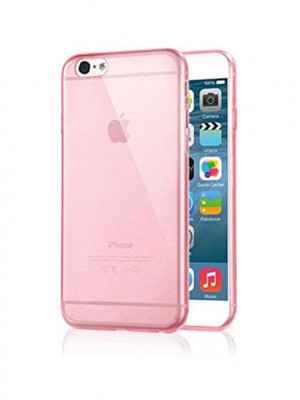 Husa Telefon Silicon Apple iPhone 6+ 6s+ Clear Pink Ultra Thin foto