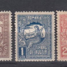 ROMANIA 1918 TIMBRE DE AJUTOR 1916 IN CULORI SCHIMBATE GUMA ORIGINALA SARNIERA