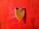 Insigna Militara Romania - Scoala Militara de Artilerie - 100 Ani , metal si email h=3cm