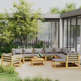 Gossi set mobilier gradina cu perne, 12 piese, lemn masiv de acacia