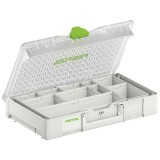 Festool SYS3 ORG L 89 10xESB - Cutie din plastic 296x508x89 mm maner transport sistem clipsare stocare supraetajata