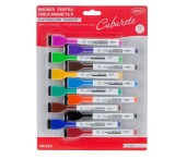 Marker tablă magnetică set 12 cu burete DACO
