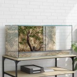vidaXL Habită pentru reptile și amfibii Alb 80 x 40 x 40 cm Sticlă 42020392