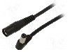 Cablu alimentare DC, DC 5,5/2,1 mufa, DC 5,5/2,1 soclu, negru, 2m, WEST POL - A21-C21-T050-200BK