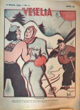 Cumpara ieftin Revista Veselia nr. 8, Martie 1944, Romana, 15 pagini, 34x26 cm, Stare Buna, Brosate