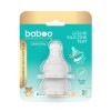 Tetina Din Silicon Baboo - Gat Stramt, Debit Rapid, 2 bucati, 6 luni+