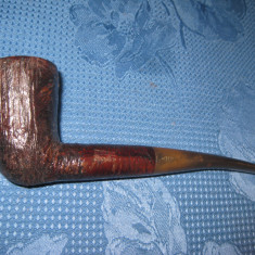 7186-Pipa Bruyere H lemn sidef stare F.B. inaltime 8 cm, lungime 13 cm.